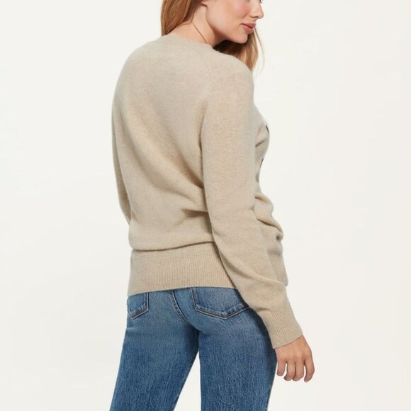 Guess Juliette Cashmere Sweater in Beige Melange - Picture 3 of 4